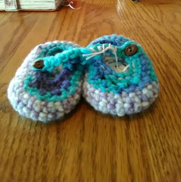 Crocheted Baby Booties - Picture 2 of 6